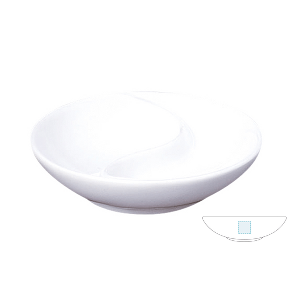 Vita porslin runda behållare